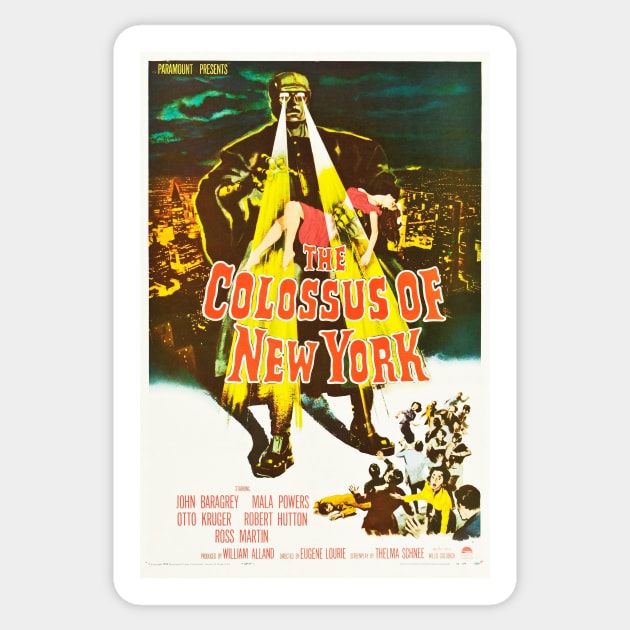 THE COLOSSUS OF NEW YORK Frankenstein B Film Horror Retro Movie Sticker by vintageposters